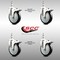 Service Caster 5 Inch 316SS Black Polyurethane Wheel Swivel 1/2 Inch Stem Caster Set Lock Brake SS316TSTTL20S514-PPUB-BLK-121315-4 - alternate 5